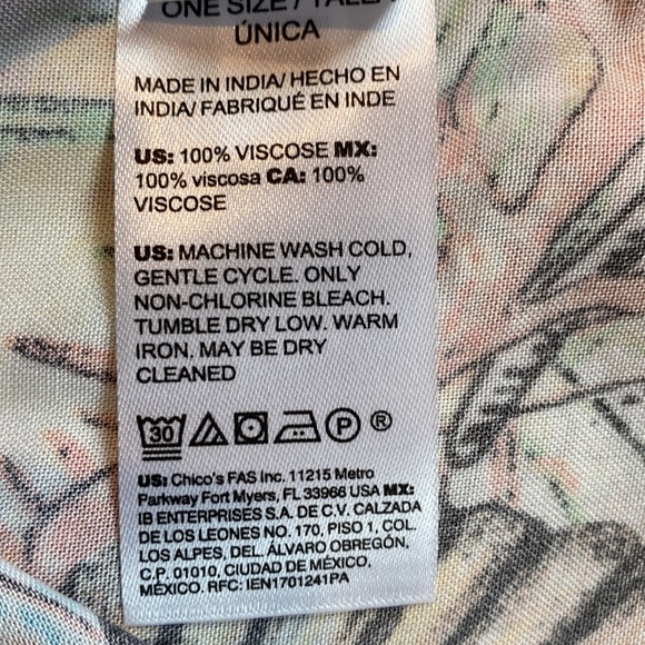 Ocean Print Pareo by Chico’s. - Picture 4 of 5